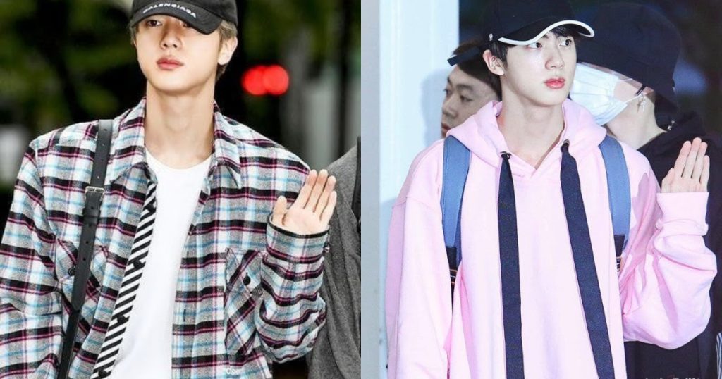 10 moments de mode de Jin de BTS qui l’ont fait ressembler au parfait « Sunbae » de l’université