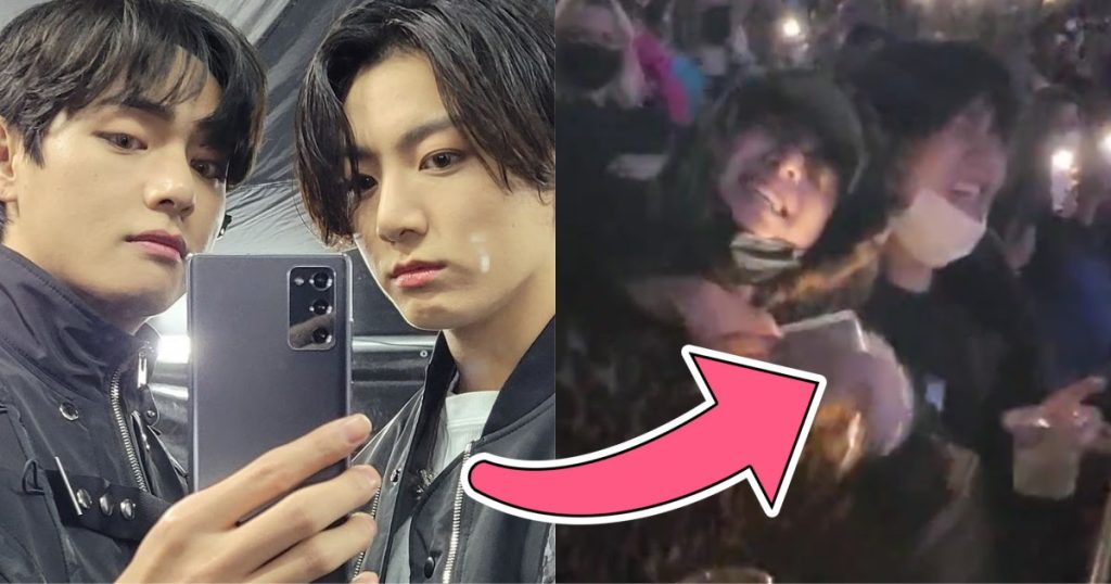 V, Jungkook, Jimin et J-Hope de BTS s’amusent comme des fous au concert de Harry Styles à Los Angeles.