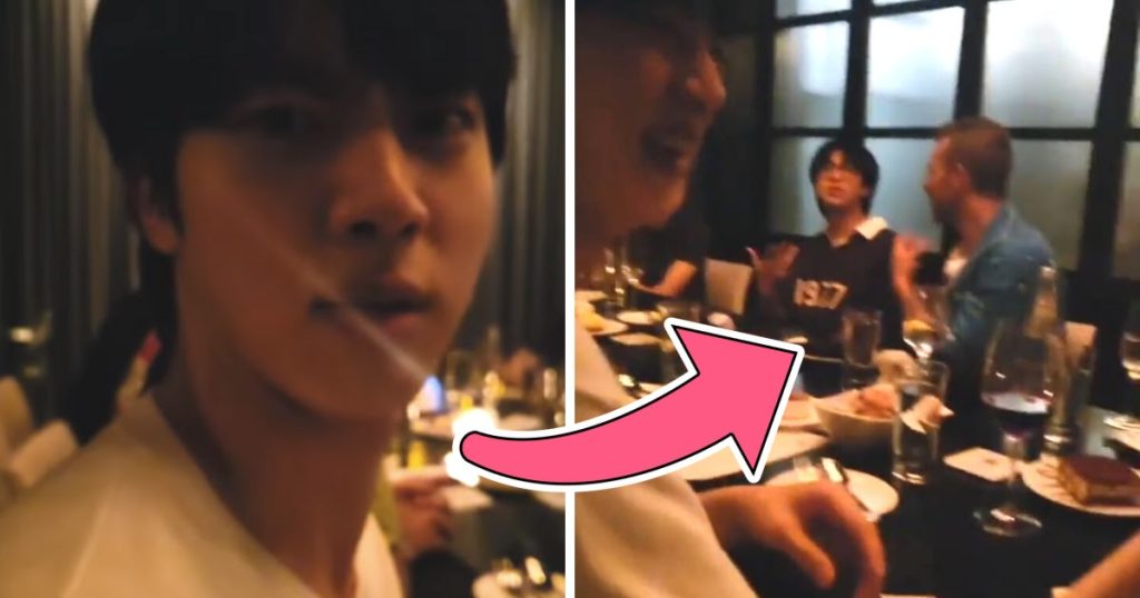 Chris Martin de Coldplay montre qu’il est un véritable ARMY de BTS en arborant des articles rares lors de leur dîner ensemble.